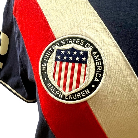 Polo Ralph Lauren USA Crew Neck TShirt women’s size small cotton decals Logos - Picture 4 of 9